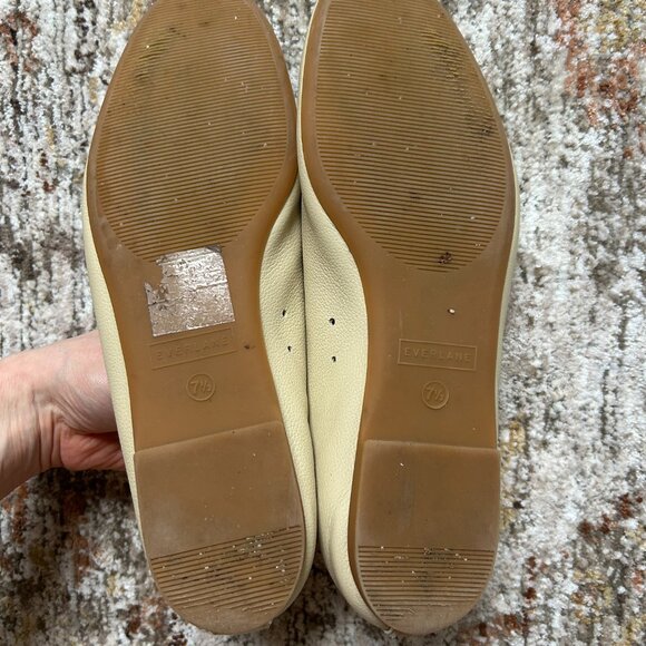 Everlane The Day Glove Flats Leather in Cream size 7.5 - Picture 6 of 9